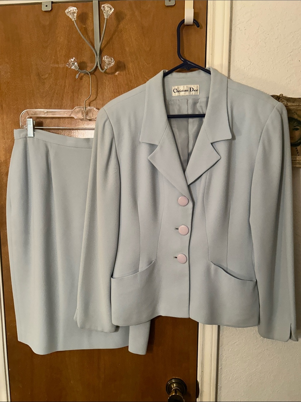Dior Light Blue Women's Skirt Suit Jacket & Skirt. 12